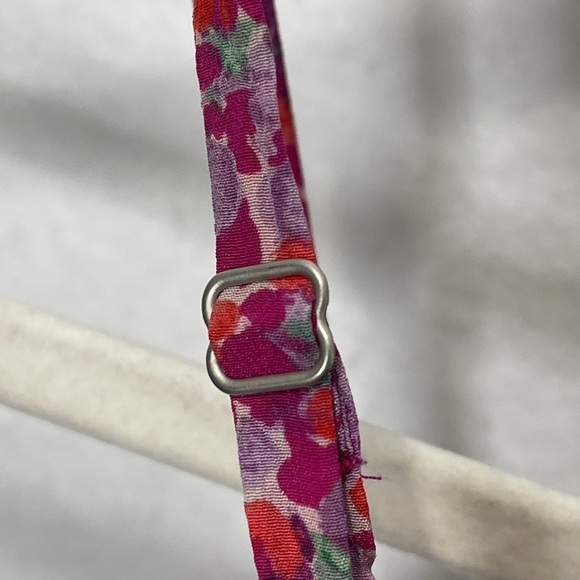 Rebecca Taylor Floral 100% Silk Spaghetti Strap Boho Dress Size 6 - Picture 8 of 9